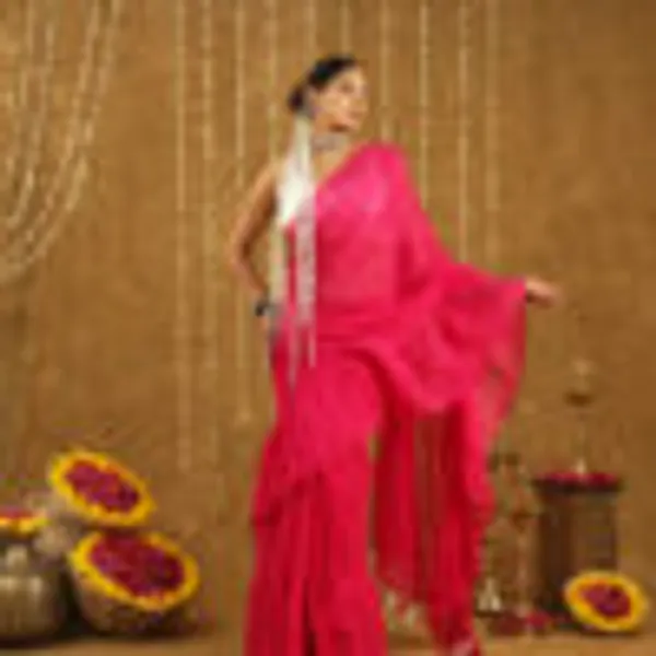 Hot_Pink_Mul_Cotton_Hand_Woven_Saree_For_Women
