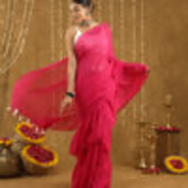 Hot_Pink_Mul_Cotton_Hand_Woven_Saree_For_Women