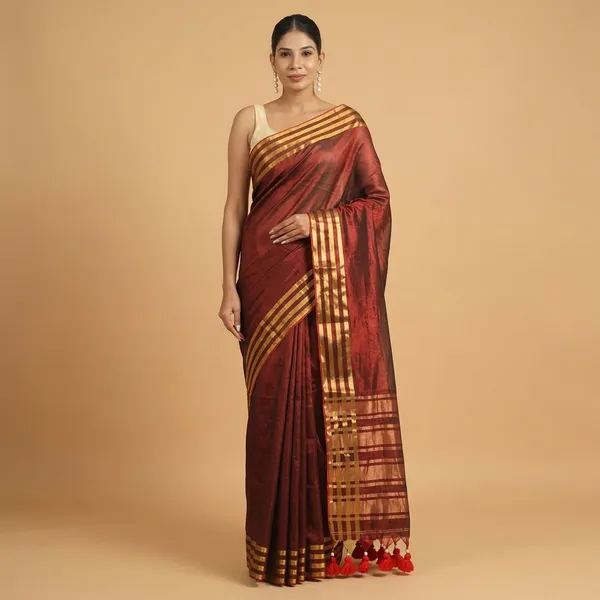 Maroon_Tissue_Mul_Cotton_Hand_Woven_Saree_For_Women