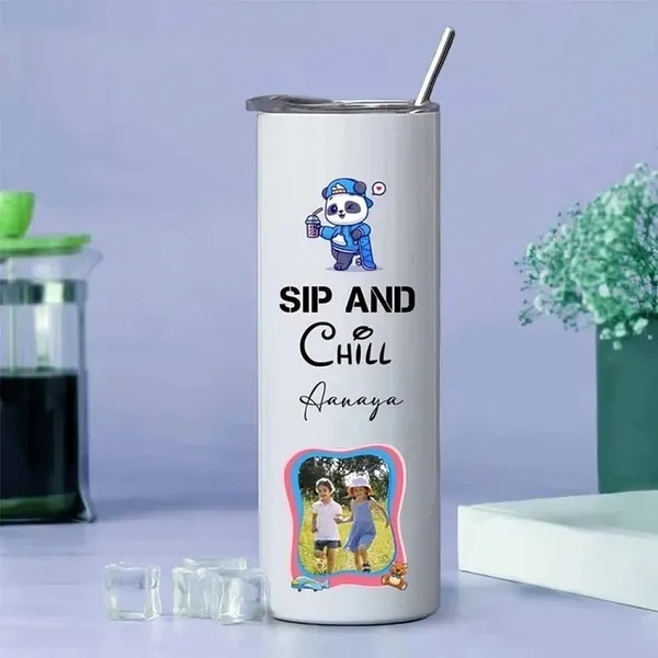Mimitiinaa_White_Stainless_Steel_Tumbler_With_Plastic_Straw_Can_Be_Customised_With_Photos,_Logos,_Mesages