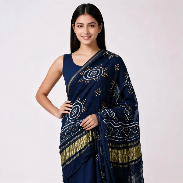 Blue_Silk_Bandhani_Dupatta_For_Women