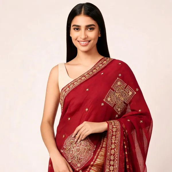 Maroon_Modal_Silk_Zardosi_Handwork_Dupatta_For_Women