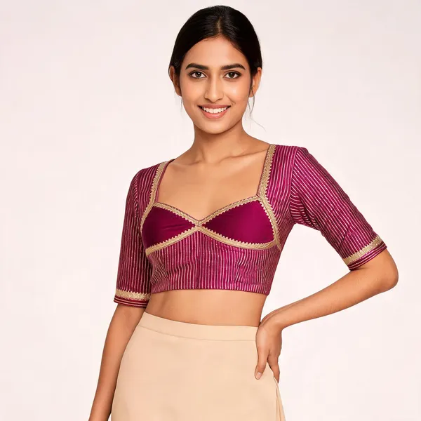 Magenta_Gaji_Silk_Striped_Aangi_Blouse_For_Women