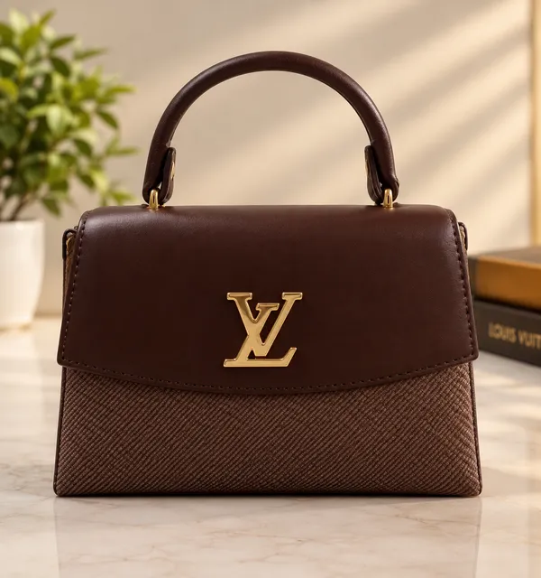 Elegant_Brown_Top-Handle_Handbag_with_Gold-Tone_Hardware