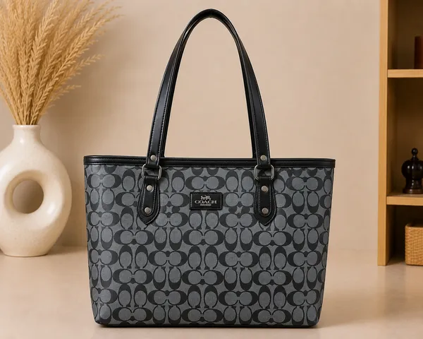Grey_&_Black_Monogram_Tote_Bag