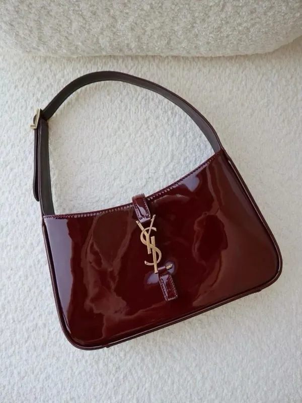Burgundy_PU_Leather_Shoulder_Bag_For_Women