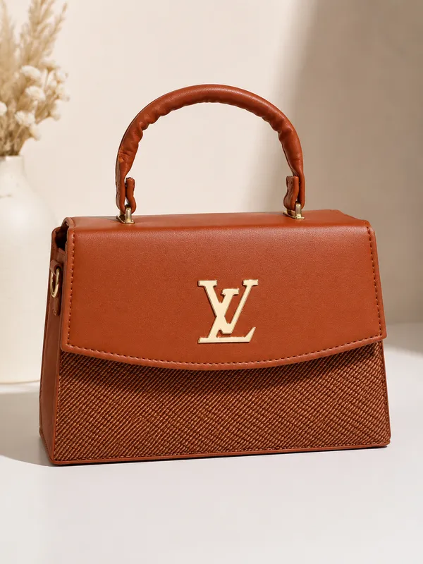 Luxury_Brown_Structured_Top_Handle_Handbag
