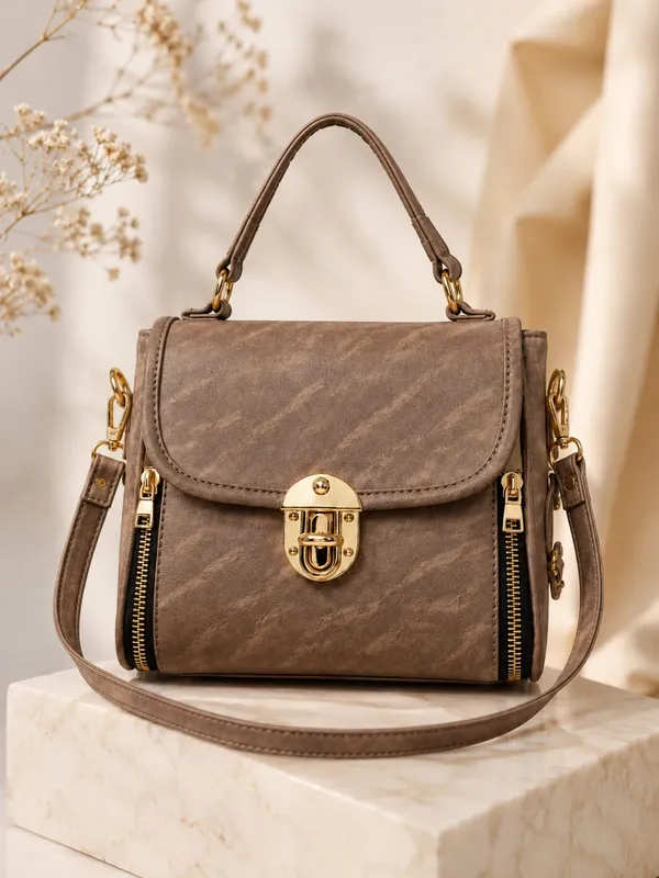 Mocha_Charm_Top_Handle_Sling_Bag_for_Women