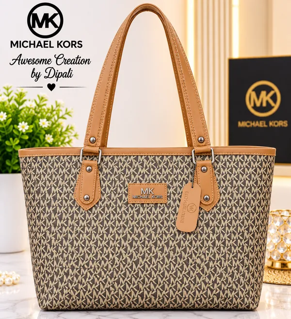 Premium_Brown_&_Beige_Monogram_Printed_Tote_Handbag