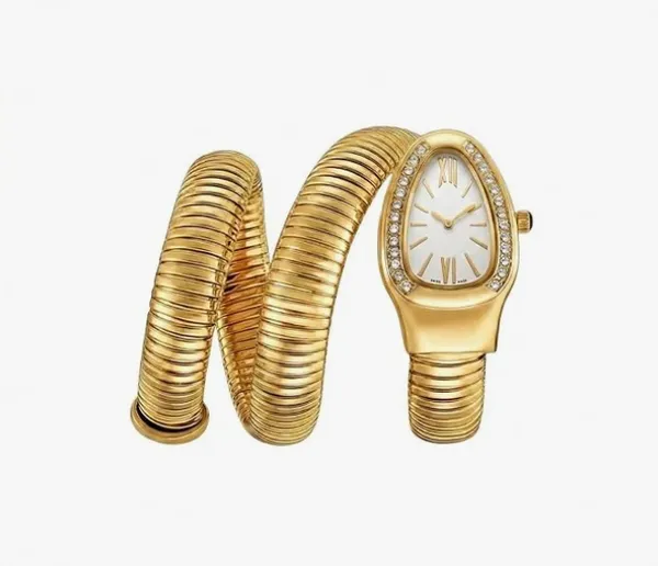 Premium_Golden_snake_Watch_with_White_Dial_for_Women