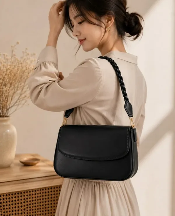 Black_PU_Leather_Shoulder_Bag_For_Women
