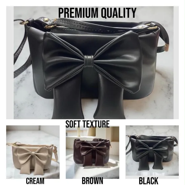 Black_PU_Leather_Shoulder_Bag_For_Women_(Single_piece_)