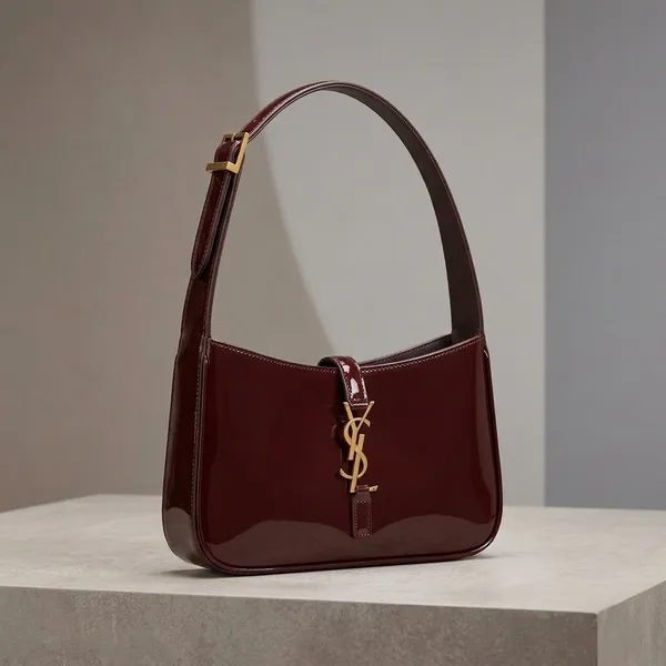 Burgundy_PU_Leather_Shoulder_Bag_For_Women