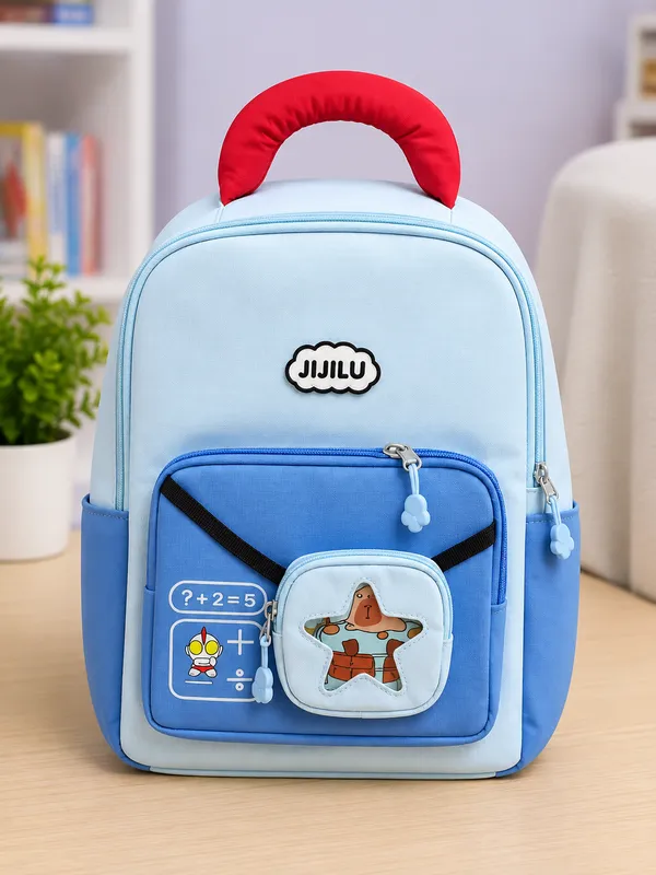 Sky_Blue_Kids_Backpack_with_Cute_Character_Pocket
