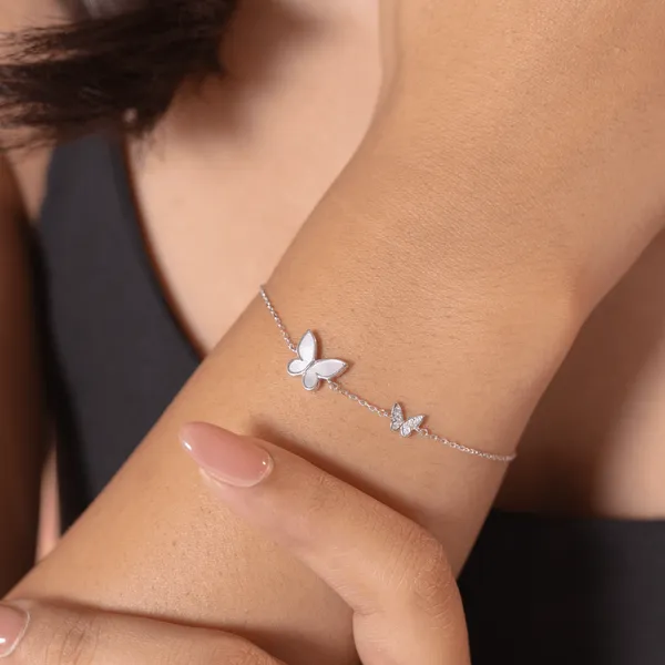 Silver_925_Sterling_Dual_Butterfly_Bracelet_For_Women
