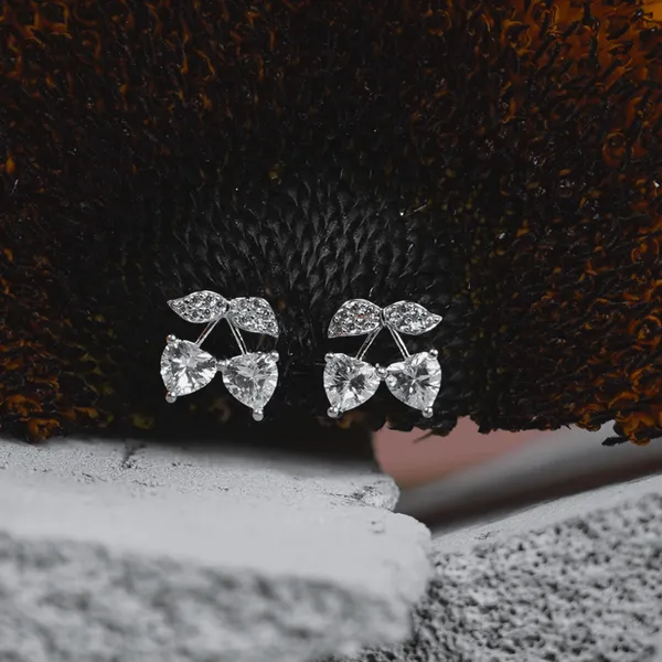 Silver_925_Sterling_Silver_Cherry_Duo_Spark_Stud_Earrings_For_Women