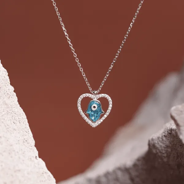 Silver_And_Blue_925_Sterling_Evil_Eye_Heart_Necklace_For_Women