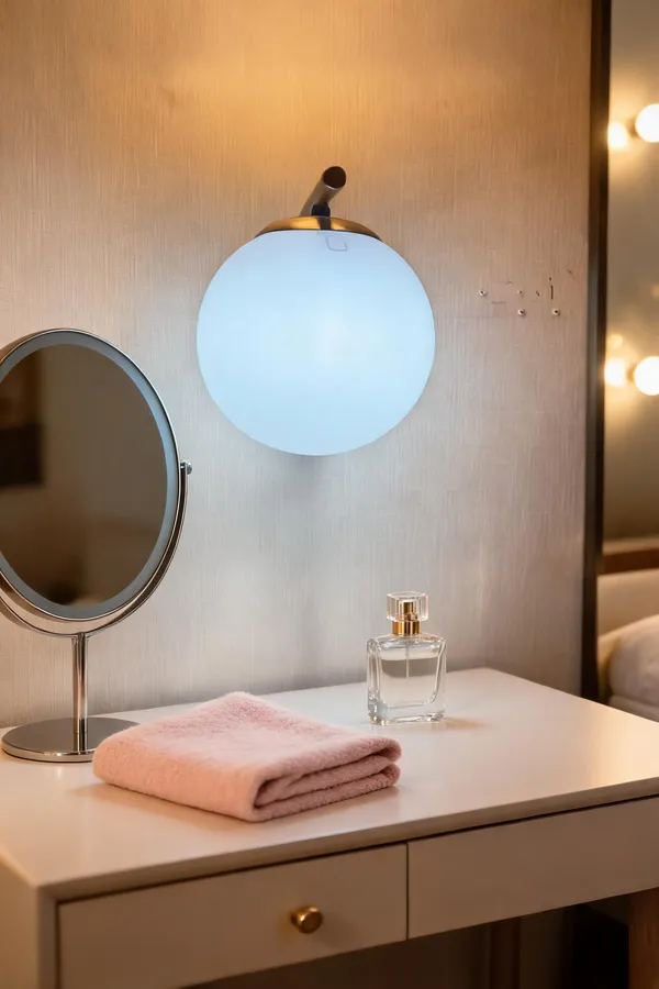 Glass_Metal_Frosted_Spherical_Light_Blue_Pendant_Lamp
