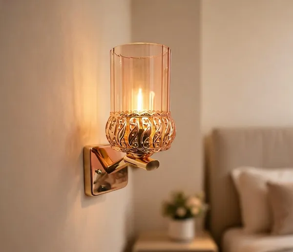 Glass_Metal_Gold_Amber_Twisted_Base_Wall_Sconce