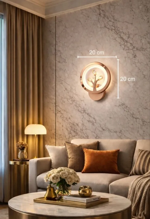 Metal_Acrylic_Modern_Tree_Branch_Round_Ring_LED_Wall_Light_pack_of_2