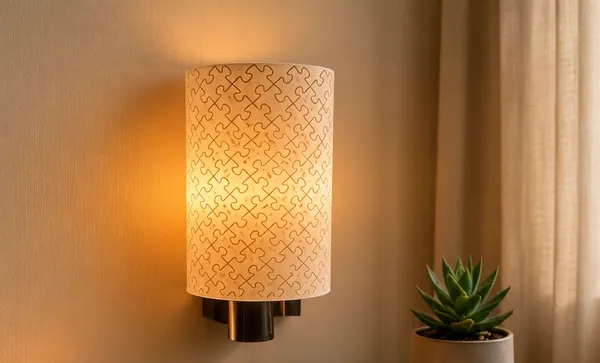 Acrylic_Metal_White_Puzzle_Pattern_Cylindrical_Wall_Lamp