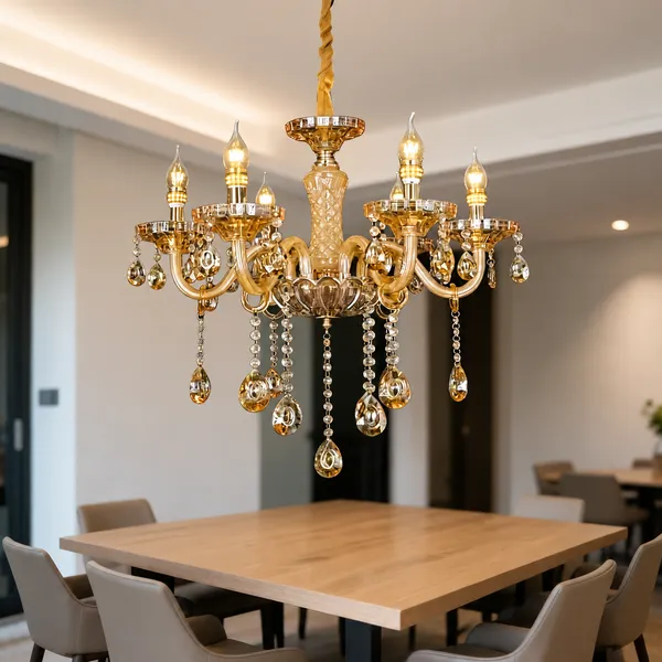 Metal_Crystal_Champagne_Gold_Six-Arm_Candle_Style_Chandelier