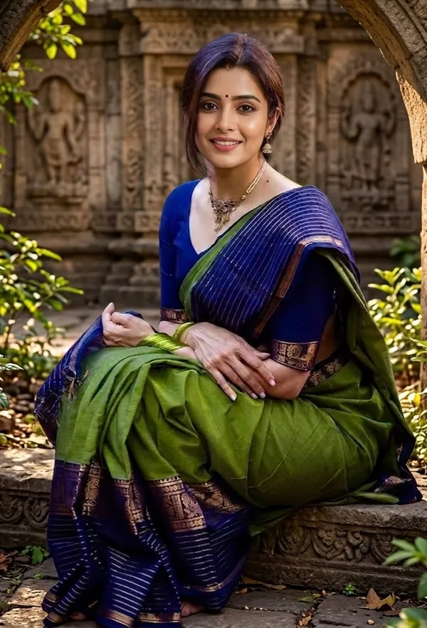 Green_Aradhana_Narayanapet_Pure_Cotton_Zari_Border_Saree_With_Running_Blouse_Piece_For_Women