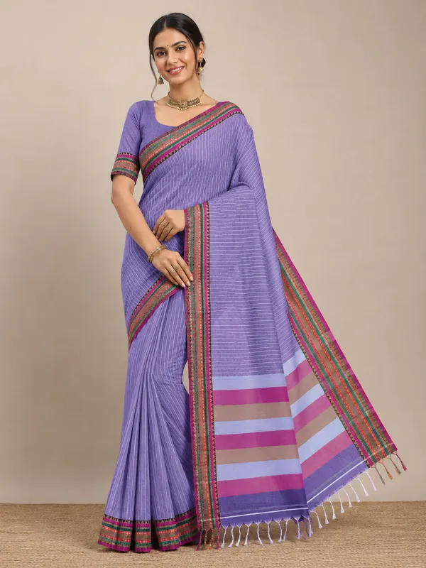 Anuradha_Voilet_Narayanpet_Pure_Masarai_Cotton_Saree_With_Running_Blouse_Piece_For_Women