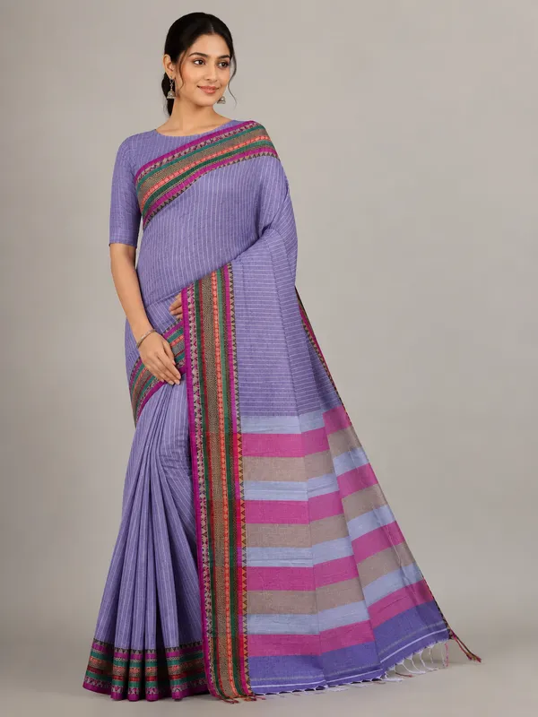 Anuradha_Voilet_Narayanpet_Pure_Masarai_Cotton_Saree_With_Running_Blouse_Piece_For_Women