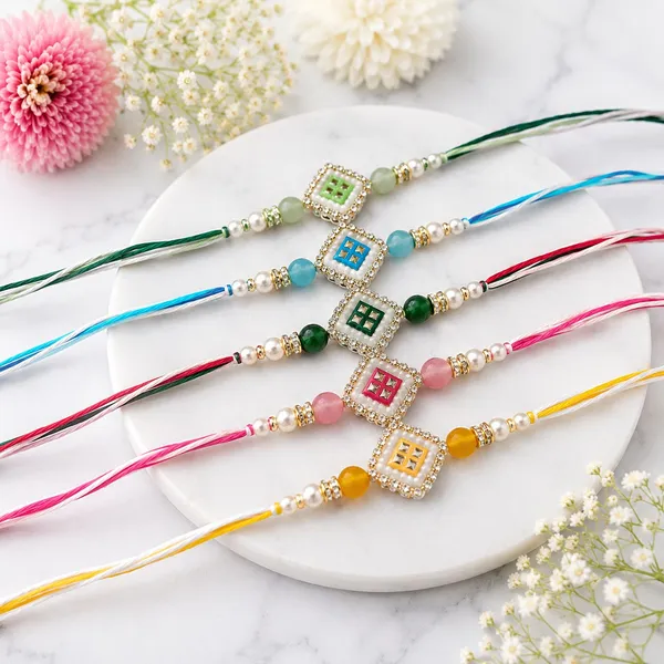 Premium_Set_of_3_Square_Buti_Designer_Thread_Rakhis_with_Crystal_Stone_Work_|__Handmade_Rakhi_Combo_for_Raksha_Bandhan
