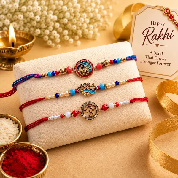 Multi_Color_Set_of_3_Thread_Rakhis_Crafted_with_Attractive_Decorative_Finish_and_Premium_Look_for_Raksha_Bandhan_Celebration