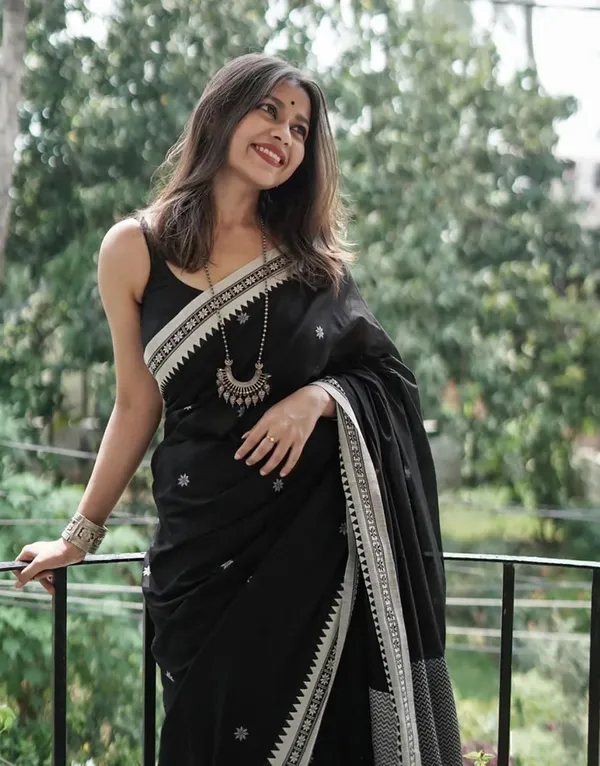 Black_Soft_Lilan_Slab_Saree_with_Rich_Jacquard_Pallu_&_Designer_Border