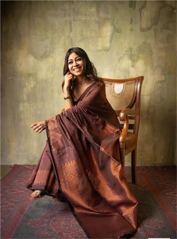 Brown_Soft_Lichi_Silk_Saree_with_Rich_Jacquard_Woven_Border_&_Designer_Pallu