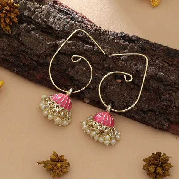 Dark_Peach_Meenakari_Jhumki_Earrings_for_Women_|_Elegant_Gold_Plated_Festive_Ethnic_Jewellery