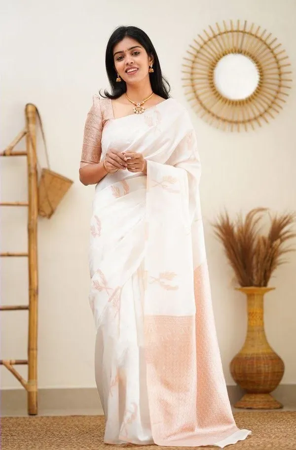 Elegant_Ivory_Soft_Lichi_Silk_Saree_with_Peach_Jacquard_Work_&_Rich_Pallu