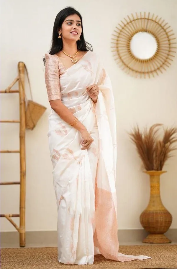 Elegant_Ivory_Soft_Lichi_Silk_Saree_with_Peach_Jacquard_Work_&_Rich_Pallu
