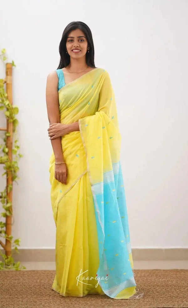 Elegant_Lemon_Yellow_Soft_Lilan_Slab_Saree_with_Rich_Woven_Pallu_&_Designer_Blouse