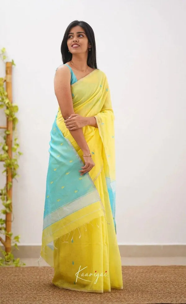 Elegant_Lemon_Yellow_Soft_Lilan_Slab_Saree_with_Rich_Woven_Pallu_&_Designer_Blouse