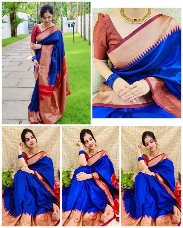 Elegant_Navy_Blue_Rich_Pallu_Lichi_Silk_Saree