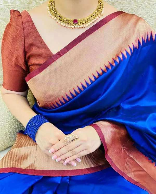 Elegant_Navy_Blue_Rich_Pallu_Lichi_Silk_Saree