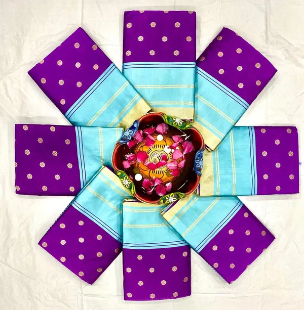 Elegant_Purple_Turquoise_Lichi_Silk_Jacquard_Saree_Collection