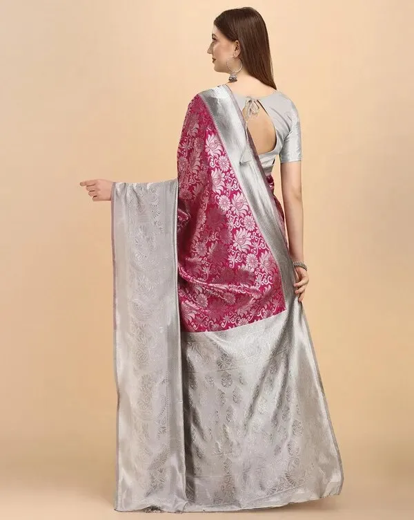 Elegant_Red_Soft_Lichi_Silk_Jacquard_Saree