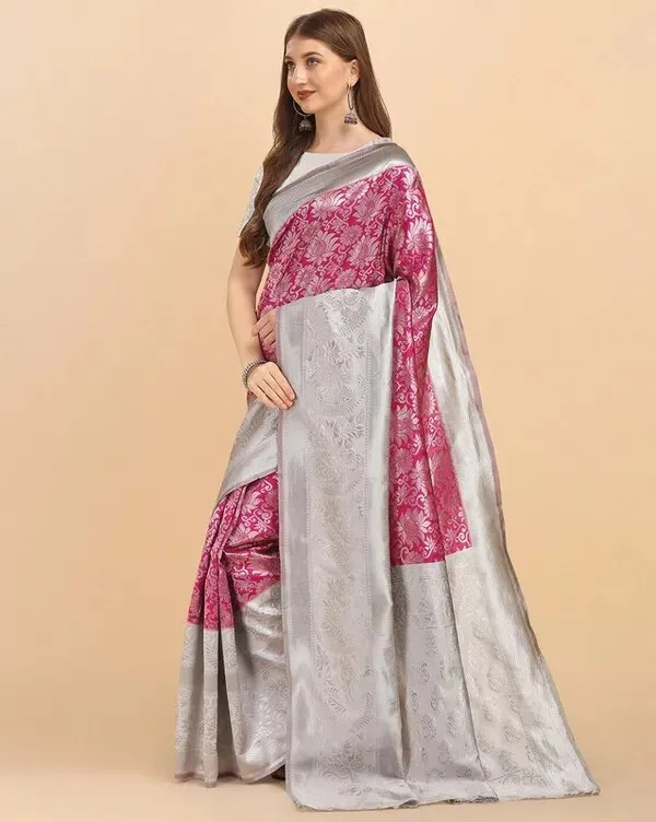 Elegant_Red_Soft_Lichi_Silk_Jacquard_Saree