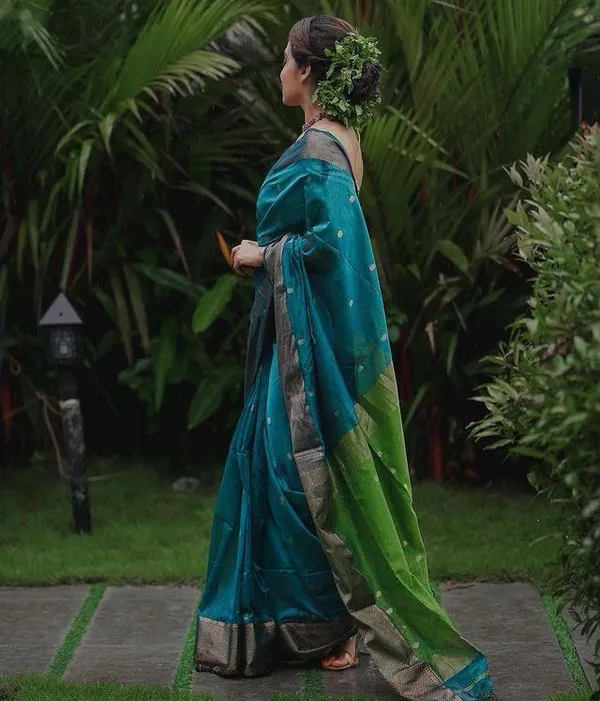 Elegant_Teal_Blue_Soft_Lilan_Slab_Saree_with_Rich_Golden_Weaving