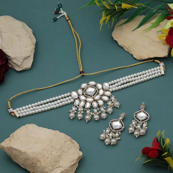 Elegant_White_Kundan_Pearl_Choker_Necklace_Set_with_Statement_Pendant_&_Dangle_Earrings_–_Bridal_&_Festive_Jewellery