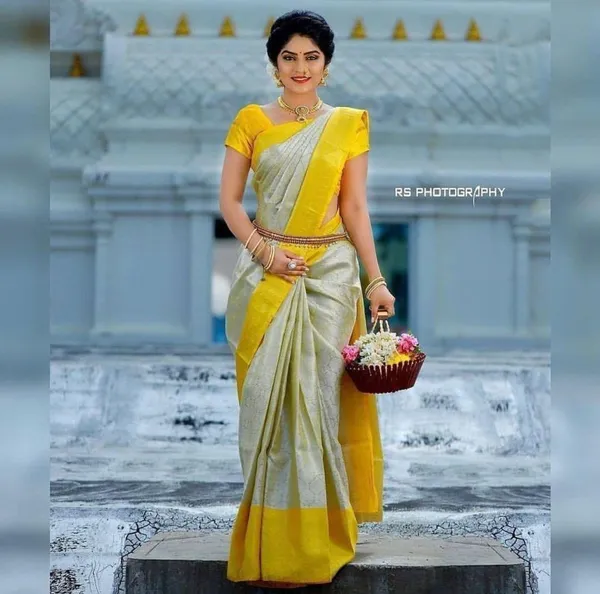 Elegant_White_&_Yellow_Soft_Lichi_Silk_Saree_with_Rich_Jacquard_Pallu_and_Border
