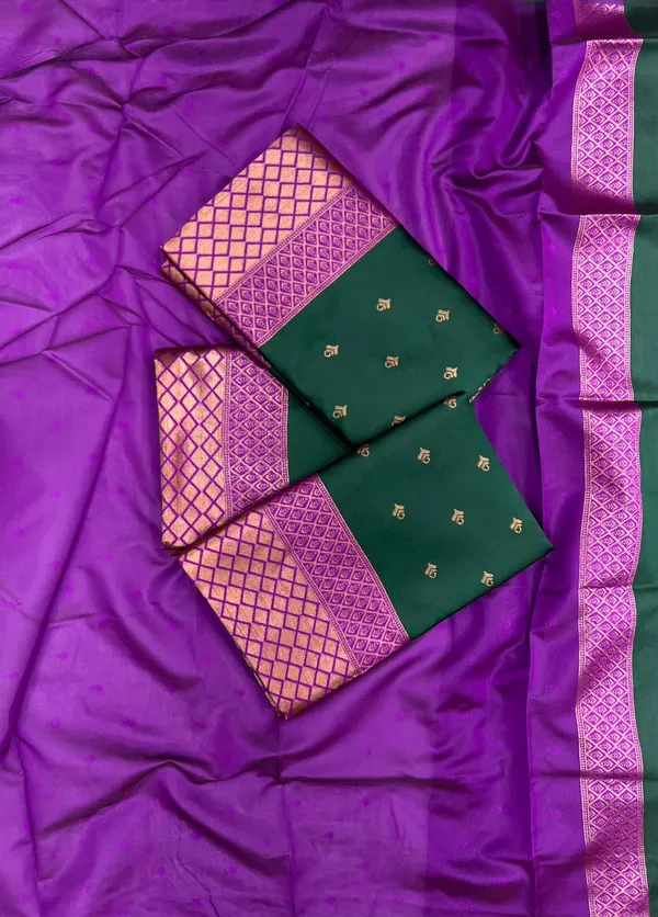 Emerald_Green_Soft_Lichi_Silk_Saree_with_Rich_Jacquard_Pallu_&_Designer_Border