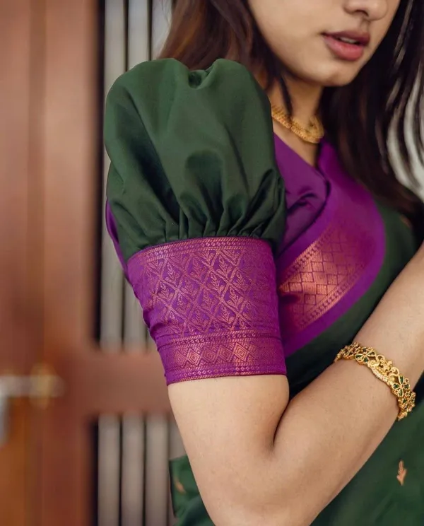 Emerald_Green_Soft_Lichi_Silk_Saree_with_Rich_Jacquard_Pallu_&_Designer_Border