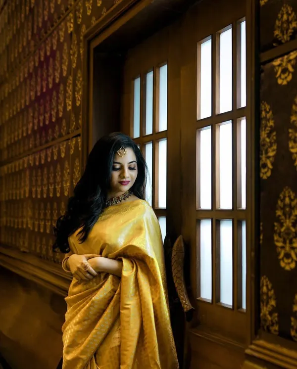 Golden_Yellow_Soft_Lichi_Silk_Jacquard_Designer_Saree