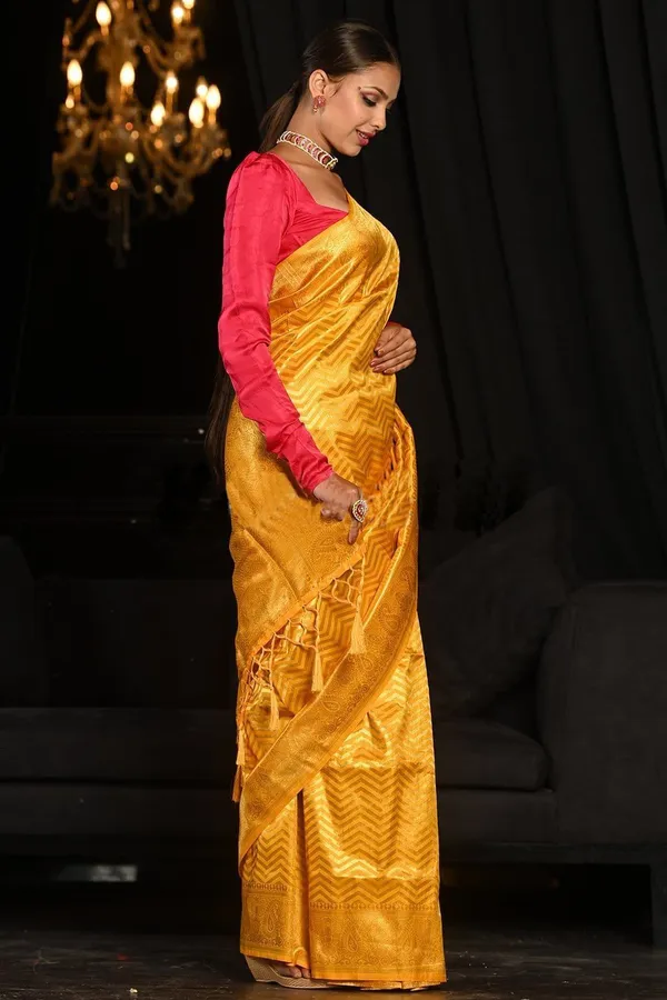 Golden_Yellow_Soft_Lichi_Silk_Saree_with_Rich_Jacquard_Work_&_Designer_Pallu